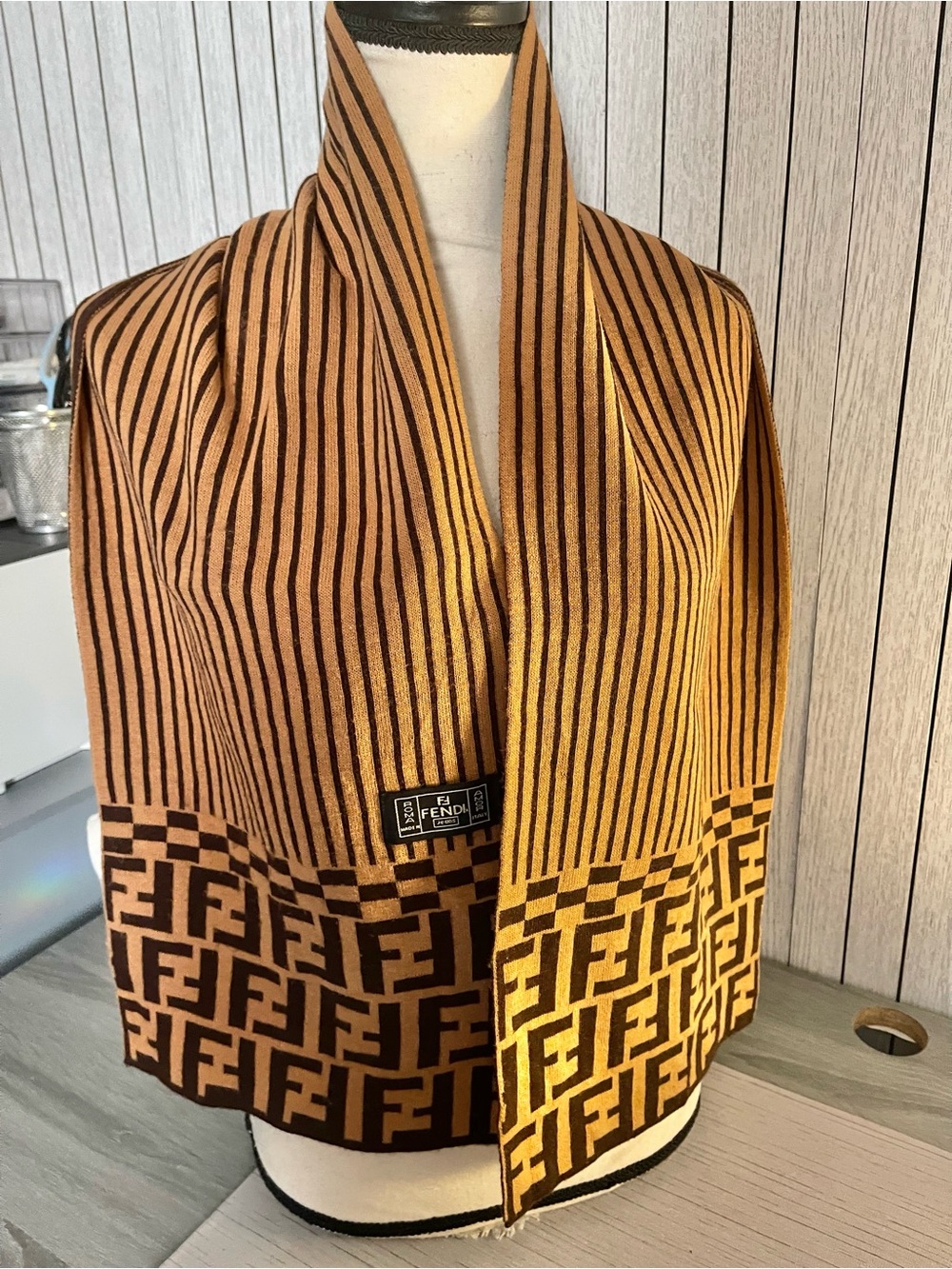 Authentic fendi vintage wool scarf